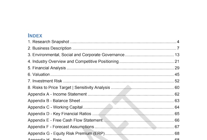 do business valuation for fundraising, merger acquisition, and equity research